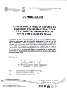 Comunicado – Convocatoria